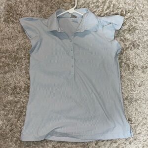 Calia ruffle sleeve polo